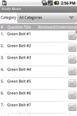 Sample View of ASQ Six Sigma Green Belt Prep Study Mode