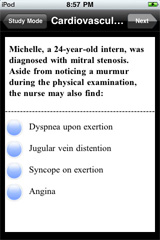 Sample View of Medical Surgical Exam Prep Study Mode