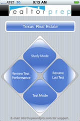 Sample View of Texas Real Estate Exam Prep Mode